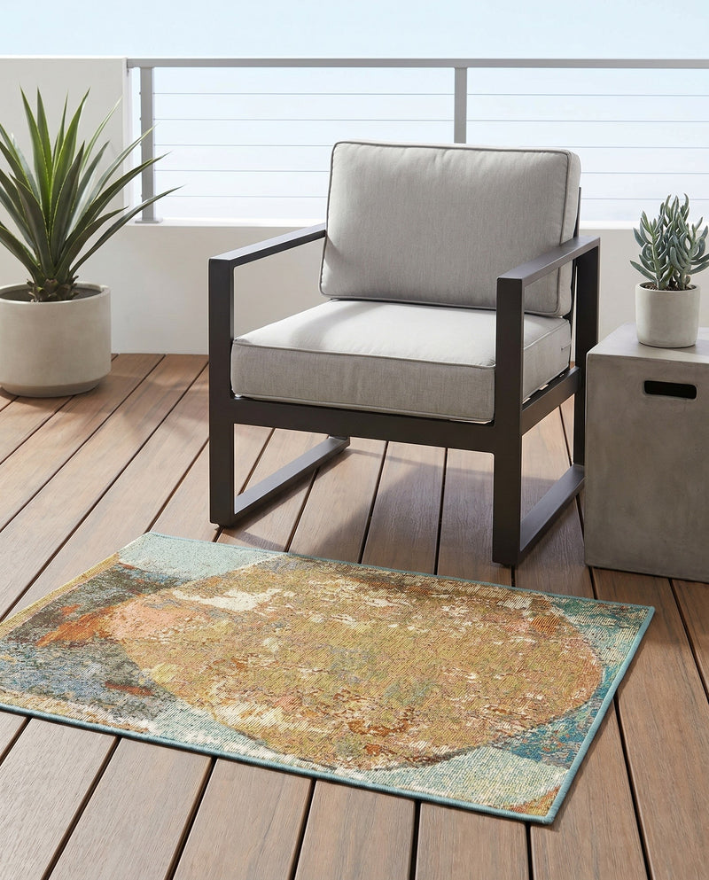 Urban Terrace Collection Area Rug -  Portico Rectangle Multi  lifestyle 7