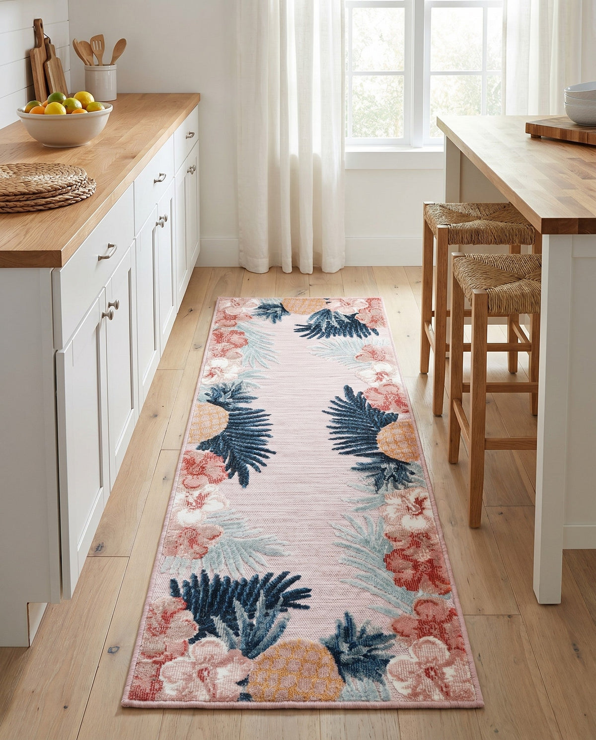 Seaside Blooms Collection Area Rug - Haven Runner Pink  lifestyle 124