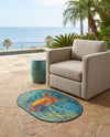 Seaside Haven Rugs Collection Area Rug -  Tidepool Oval Multi  lifestyle 46