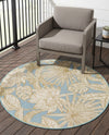 Seaside Blooms Collection Area Rug -  Shalimar Round Soft Blue  lifestyle 79
