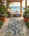 Urban Terrace Collection Area Rug -  Vista Runner Blue  lifestyle 50