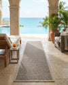 Terrace Fringe Collection Area Rug - Patio Runner Brown  lifestyle 77