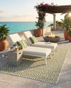 Urban Oasis Rugs Collection Area Rug -  Rooftop (Green) Rectangle Green  lifestyle 14
