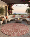 Savannah Pergola Collection Area Rug -  Pergola (Rust Red) Round Rust Red  lifestyle 55