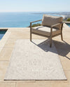 Tribal Terrace Treasures Collection Area Rug - Mayan Marina (Light Gray) Rectangle Light Gray  lifestyle 36