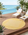 Urban Terrace Collection Area Rug -  Chelsea (Yellow) Round Yellow  lifestyle 72