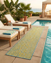 Urban Oasis Rugs Collection Area Rug -  Terrace (Yellow and Aqua) Runner Yellow and Aqua  lifestyle 63