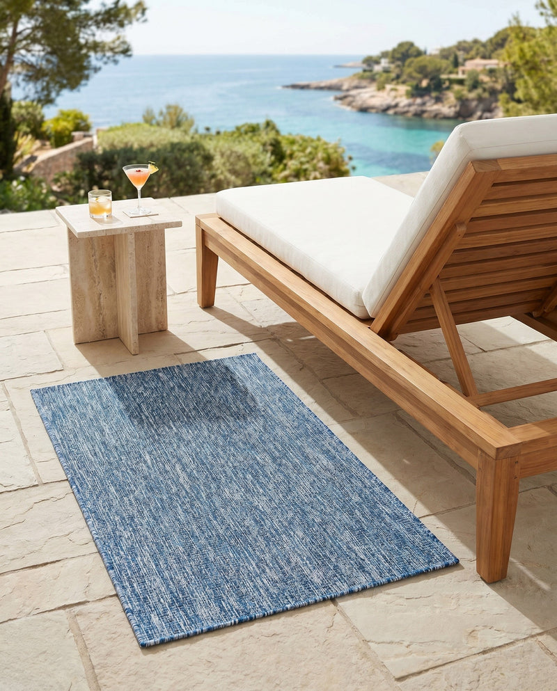 Seaside Serenity Collection Area Rug - Veranda (Blue) Rectangle Blue  lifestyle 51