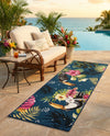 Seaside Blooms Collection Area Rug -  Leaf Runner Multi  lifestyle 62