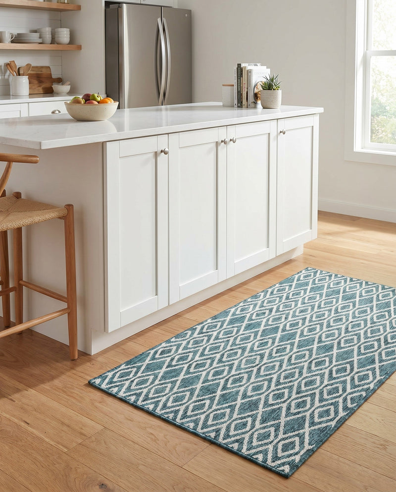 Urban Oasis Rugs Collection Area Rug -  Boulevard (Teal) Rectangle Teal  lifestyle 5