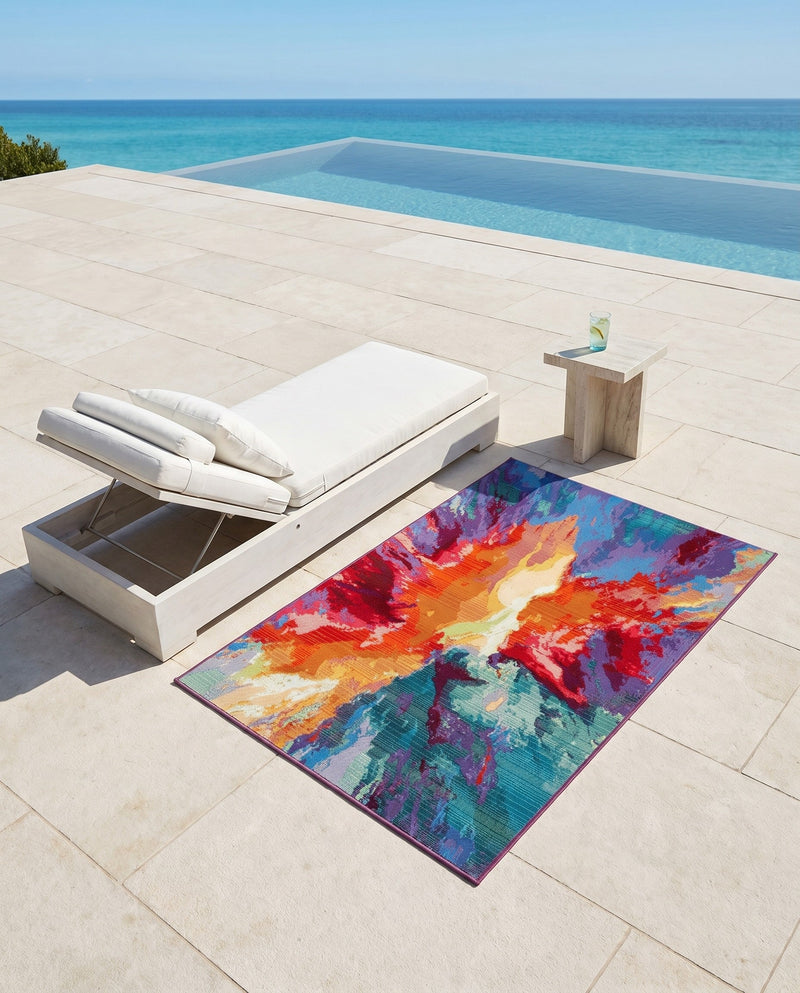 Urban Terrace Collection Area Rug -  Laneway Rectangle Multi  lifestyle 20