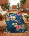 Seaside Blooms Collection Area Rug -  Leaf Rectangle Multi  lifestyle 24