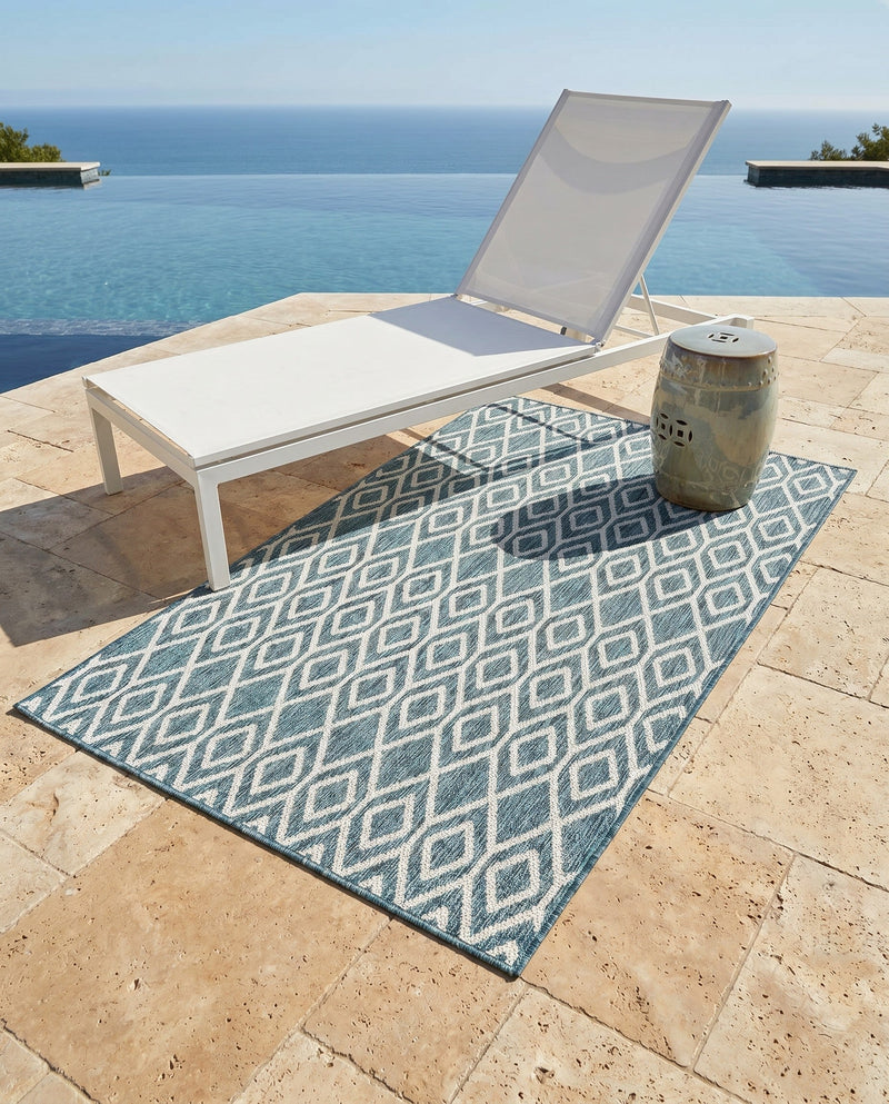 Urban Oasis Rugs Collection Area Rug -  Boulevard (Teal) Rectangle Teal  lifestyle 6