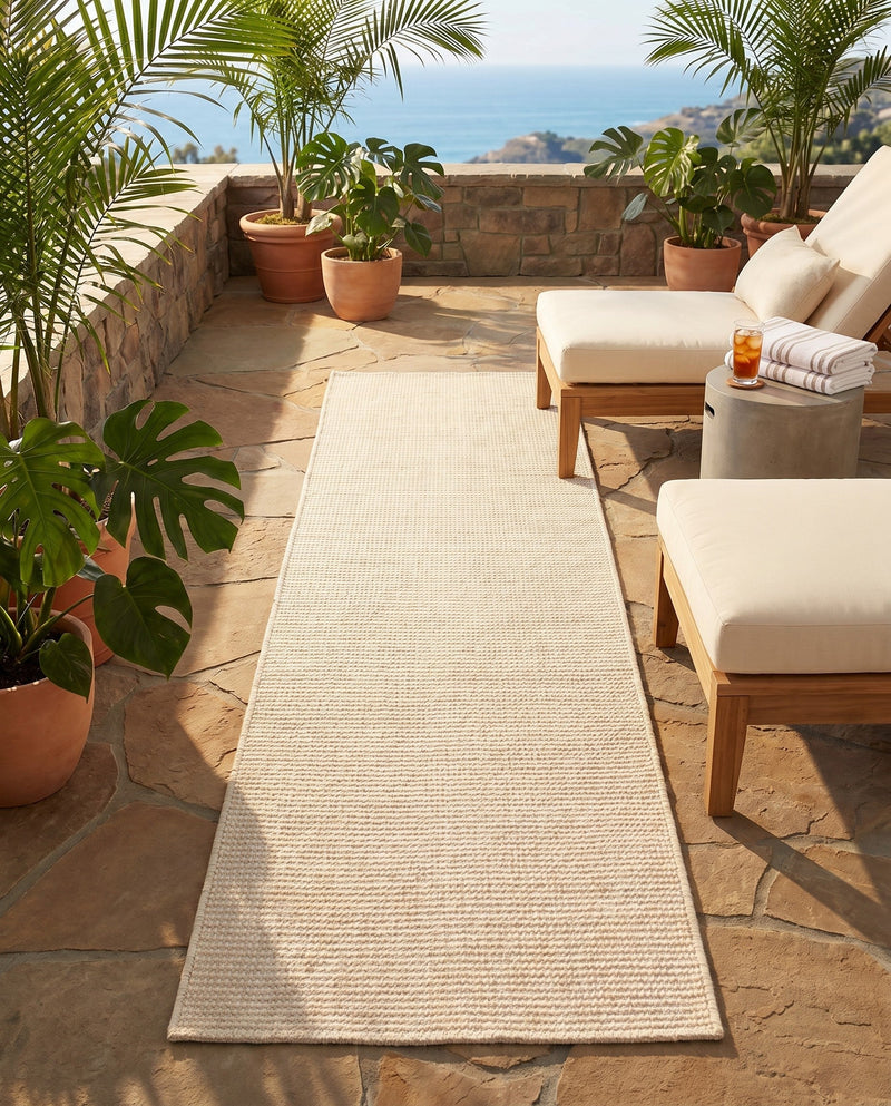 Jill Zarin Sedona Oasis Outdoor Collection Area Rug - Coconino (Pebble Stones) Runner Pebble Stones  lifestyle 53