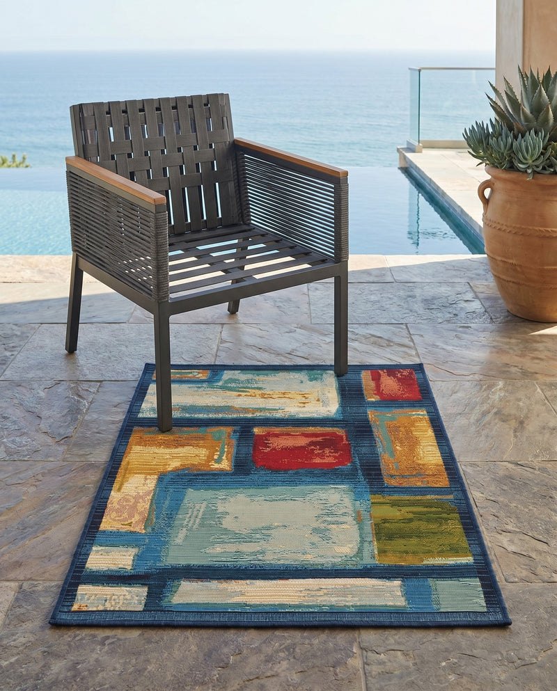 Urban Terrace Collection Area Rug -  Portico Rectangle Multi  lifestyle 20