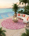 Savannah Escape Collection Area Rug -  Amazon (Magenta) Round Magenta  lifestyle 16