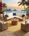 Seaside Serenity Collection Area Rug - Veranda (Corn Harvest Yellow) Round Corn Harvest Yellow  lifestyle 65