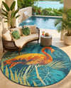 Seaside Haven Rugs Collection Area Rug -  Tidepool Round Multi  lifestyle 59