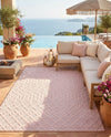 Garden Lattice Charm Collection Area Rug -  Pergola (Pink) Rectangle Pink  lifestyle 6