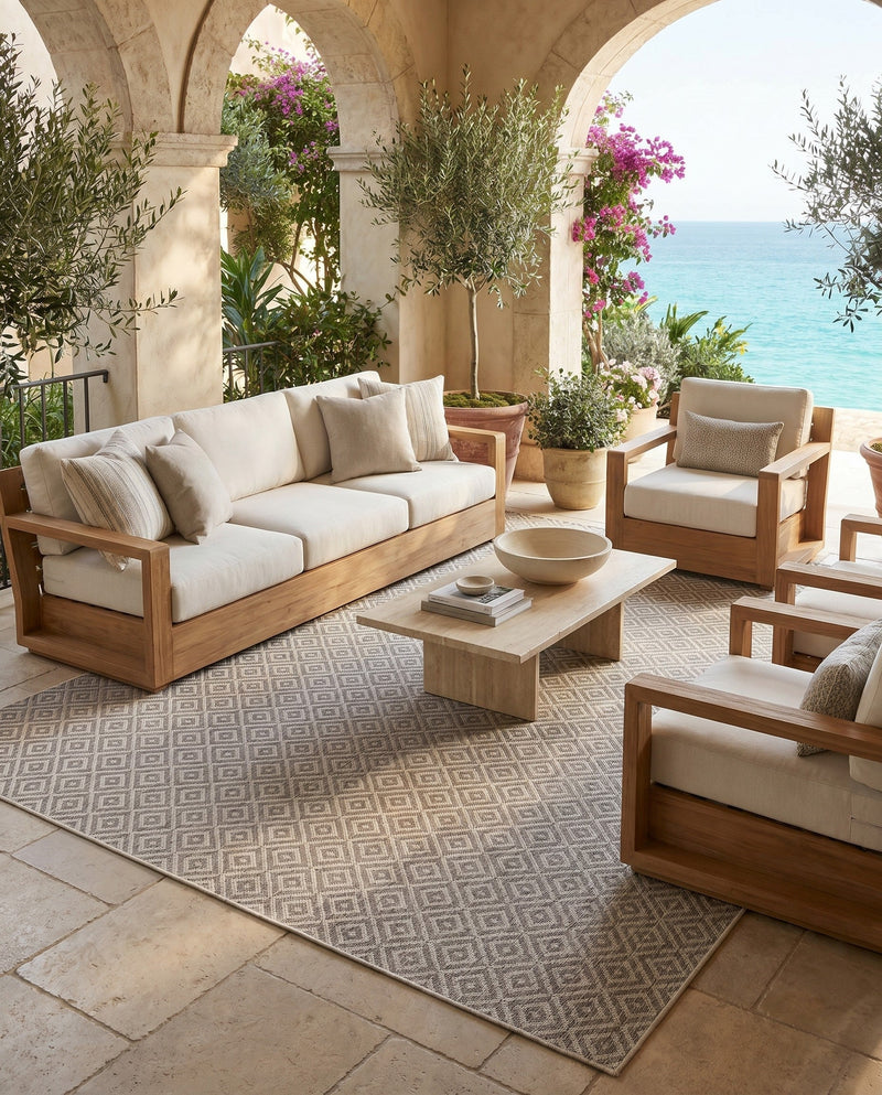 Urban Oasis Rugs Collection Area Rug -  Rooftop (Light Gray) Rectangle Light Gray  lifestyle 16