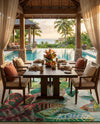 Seaside Blooms Collection Area Rug -  Fern Rectangle Multi  lifestyle 58