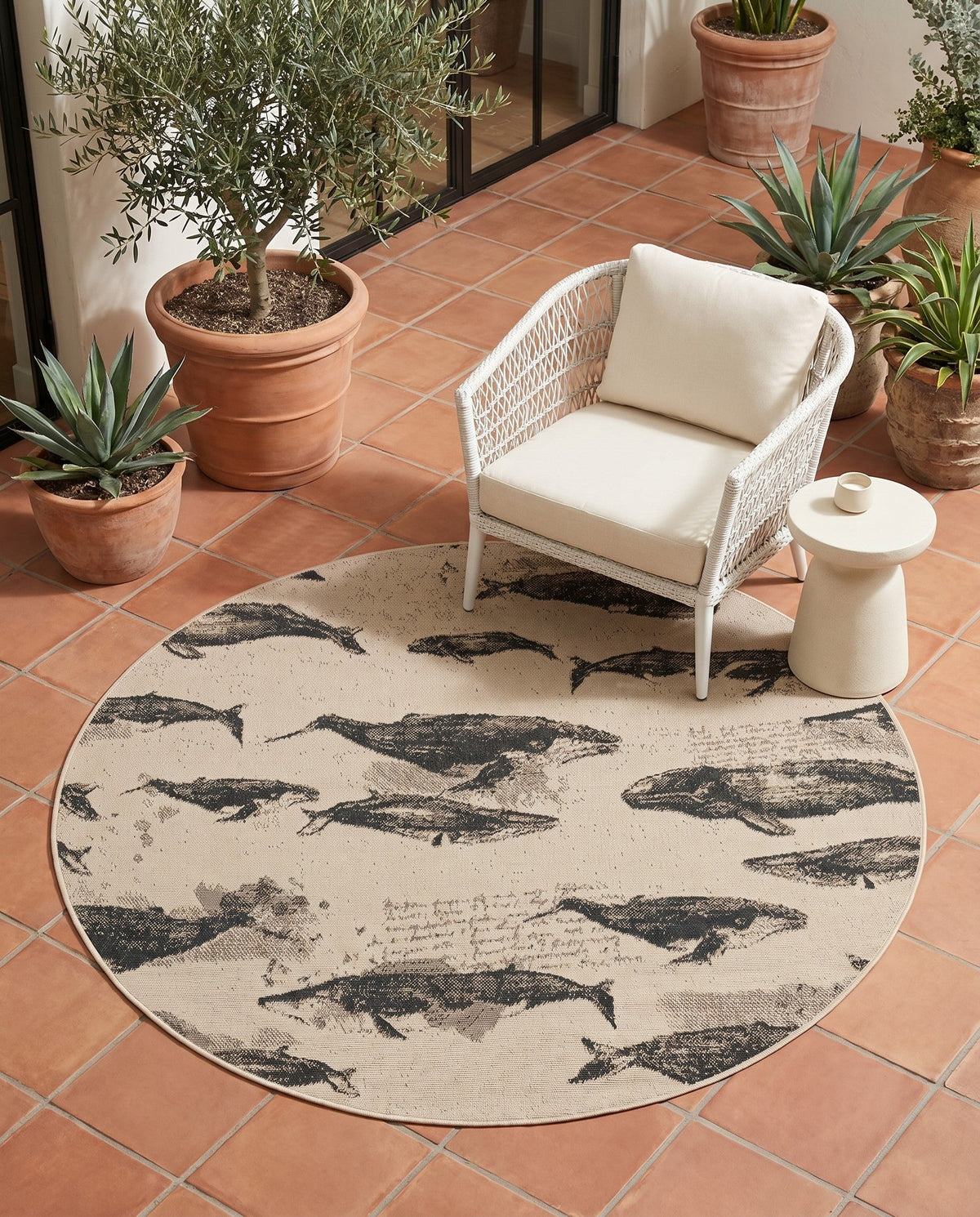 Seaside Haven Rugs Collection Area Rug -  Seabreeze Round Beige  lifestyle 84
