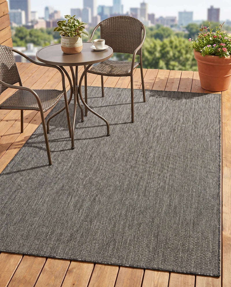 Seaside Serenity Collection Area Rug - Veranda (Black) Rectangle Black  lifestyle 51