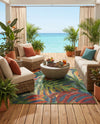 Coastal Terrace Collection Area Rug -  Pier Rectangle Multi  lifestyle 23