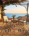 Patio Heritage Collection Area Rug - Veranda Rectangle Black Gold Brown  lifestyle 14