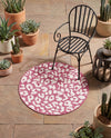 Savannah Escape Collection Area Rug -  Amazon (Magenta) Round Magenta  lifestyle 55