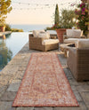 Patio Heritage Collection Area Rug -  Augusta (Rust Red) Runner Rust Red  lifestyle 72