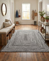 Sustainable Strands Indoor-Outdoor Oasis Collection Area Rug -  Sandbar (Black and White) Rectangle Black and White  lifestyle 17