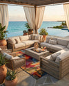 Urban Terrace Collection Area Rug -  Atrium Rectangle Multi  lifestyle 33