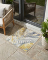 Seaside Blooms Collection Area Rug -  Blossom Rectangle Gray Ivory Yellow  lifestyle 8