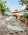 Coastal Terrace Collection Area Rug -  Boardwalk Runner Blue  lifestyle 73