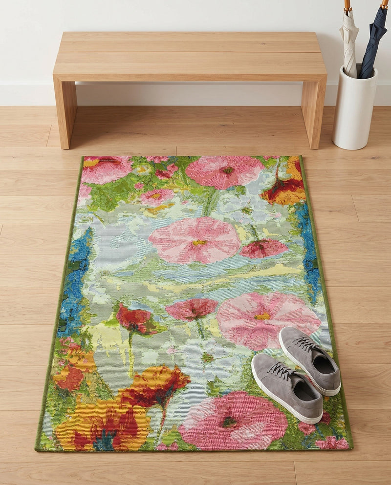 Seaside Blooms Collection Area Rug -  Amalfi Rectangle Multi  lifestyle 10
