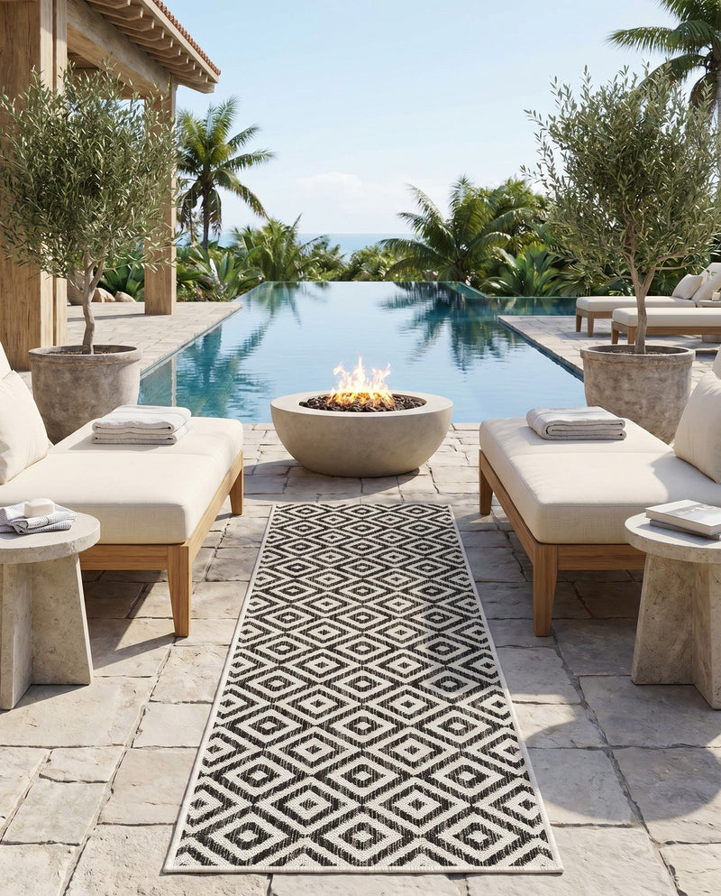 Urban Oasis Rugs Collection Area Rug -  Rooftop (Charcoal Gray) Runner Charcoal Gray  lifestyle 23