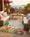 Seaside Blooms Collection Area Rug -  Amalfi Rectangle Multi  lifestyle 17