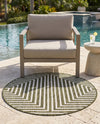 Urban Terrace Collection Area Rug -  Astoria (Green) Round Green  lifestyle 22