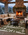 Garden Festivity Collection Area Rug - Evergreen Rectangle Green  lifestyle 57