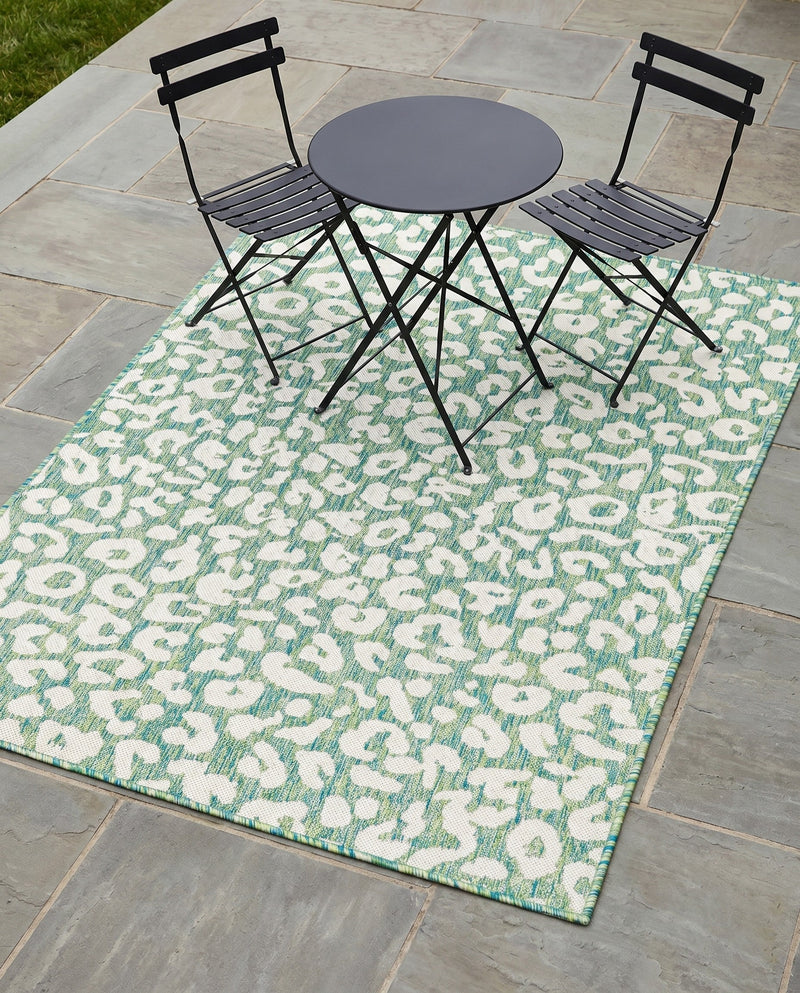 Savannah Escape Collection Area Rug -  Amazon (Green Blue) Rectangle Green Blue  lifestyle 26