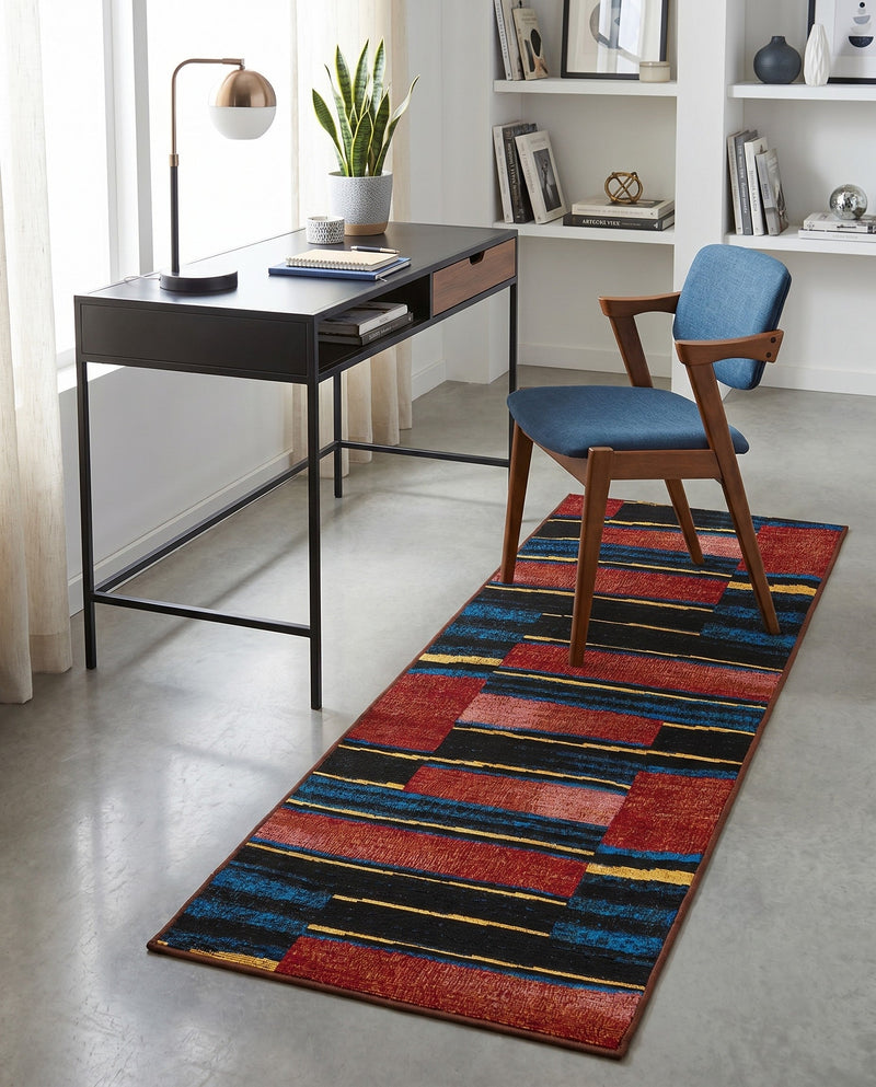 Urban Terrace Collection Area Rug -  Courtyard Runner Multi  lifestyle 64