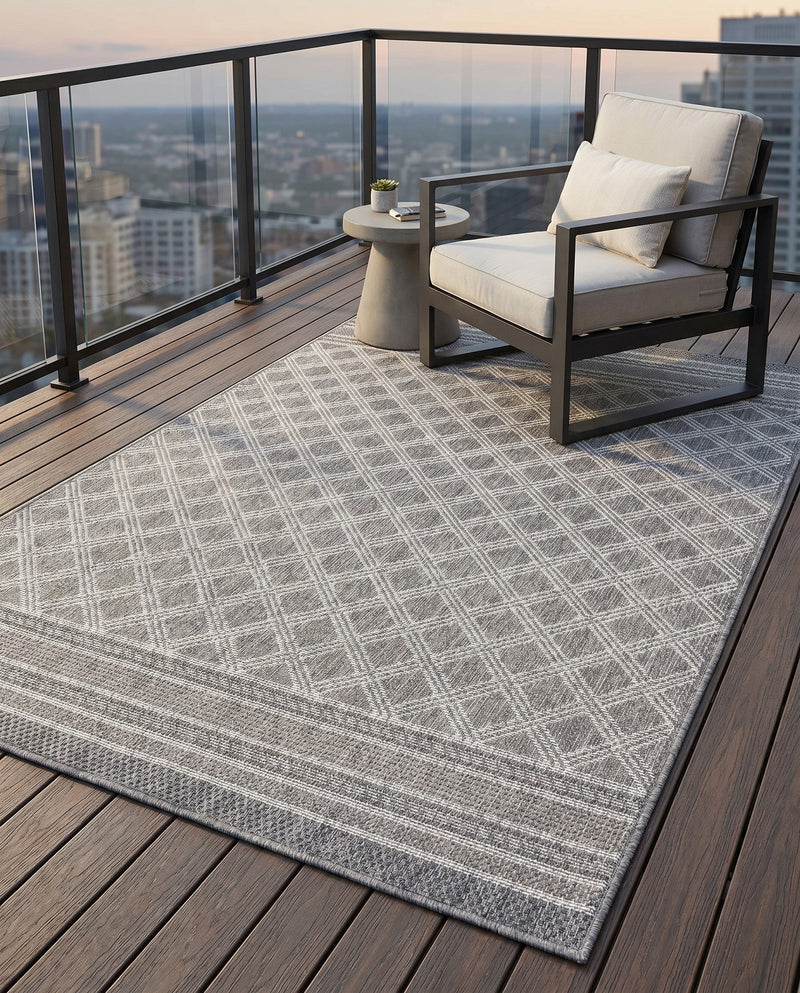 Savannah Pergola Collection Area Rug - Savannah Rectangle Gray  lifestyle 27