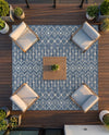 Savannah Pergola Collection Area Rug -  Pergola (Blue) Square Blue  lifestyle 36