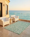 Savannah Escape Collection Area Rug -  Amazon (Green Blue) Rectangle Green Blue  lifestyle 27