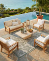 Coastal Terrace Collection Area Rug -  Marina Rectangle Ivory and Beige  lifestyle 11
