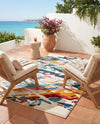 Outdoor Marrakesh Collection Area Rug -  Meknes Rectangle Multi  lifestyle 23
