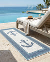 Seaside Haven Rugs Collection Area Rug -  Coralreef Runner Navy Blue  lifestyle 80
