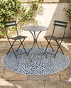 Urban Oasis Rugs Collection Area Rug -  Terrace (Blue) Round Blue  lifestyle 44