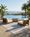 Urban Terrace Collection Area Rug -  Brooklyn Rectangle White and Black  lifestyle 10